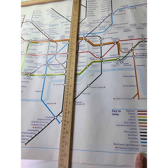 LONDON UNDERGROUND Tube Detailed Map Wall Print Poster 36x24 - Picture 9 of 9